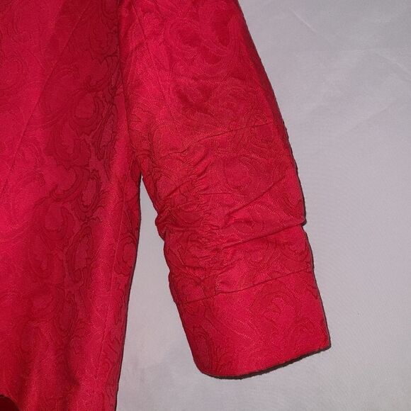 Coldwater Creek Red Blazer Jacket Long Sleeve Size 12 - Picture 8 of 9